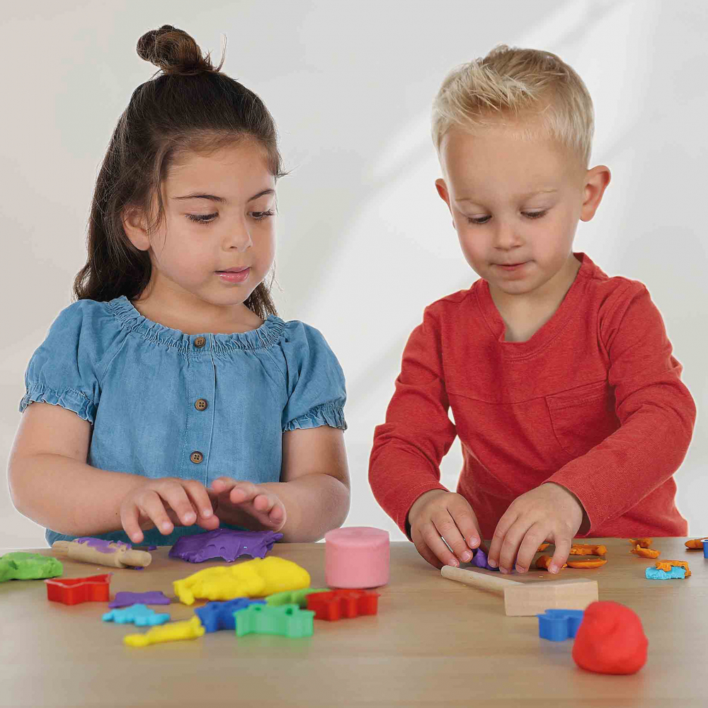 Plastilina colorata vegana cu sclipici Feel Good 4 x 90gr, copii varsta 1 an+,3 ani+ [3]