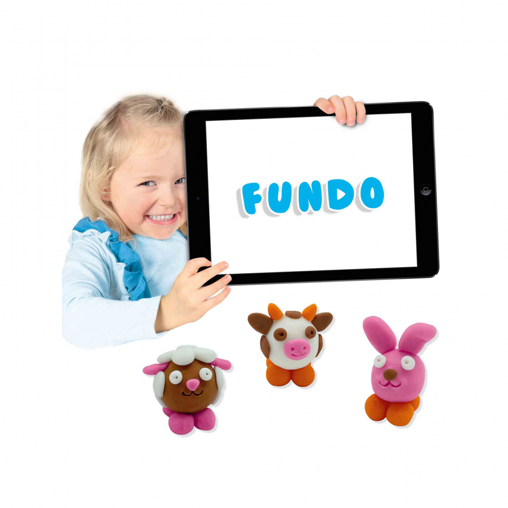 Plastilina colorata vegana FunDo - Animale de la ferma (3 x 90 gr - 1 x 40 gr), copii varsta 3 ani+,6 ani+ [4]