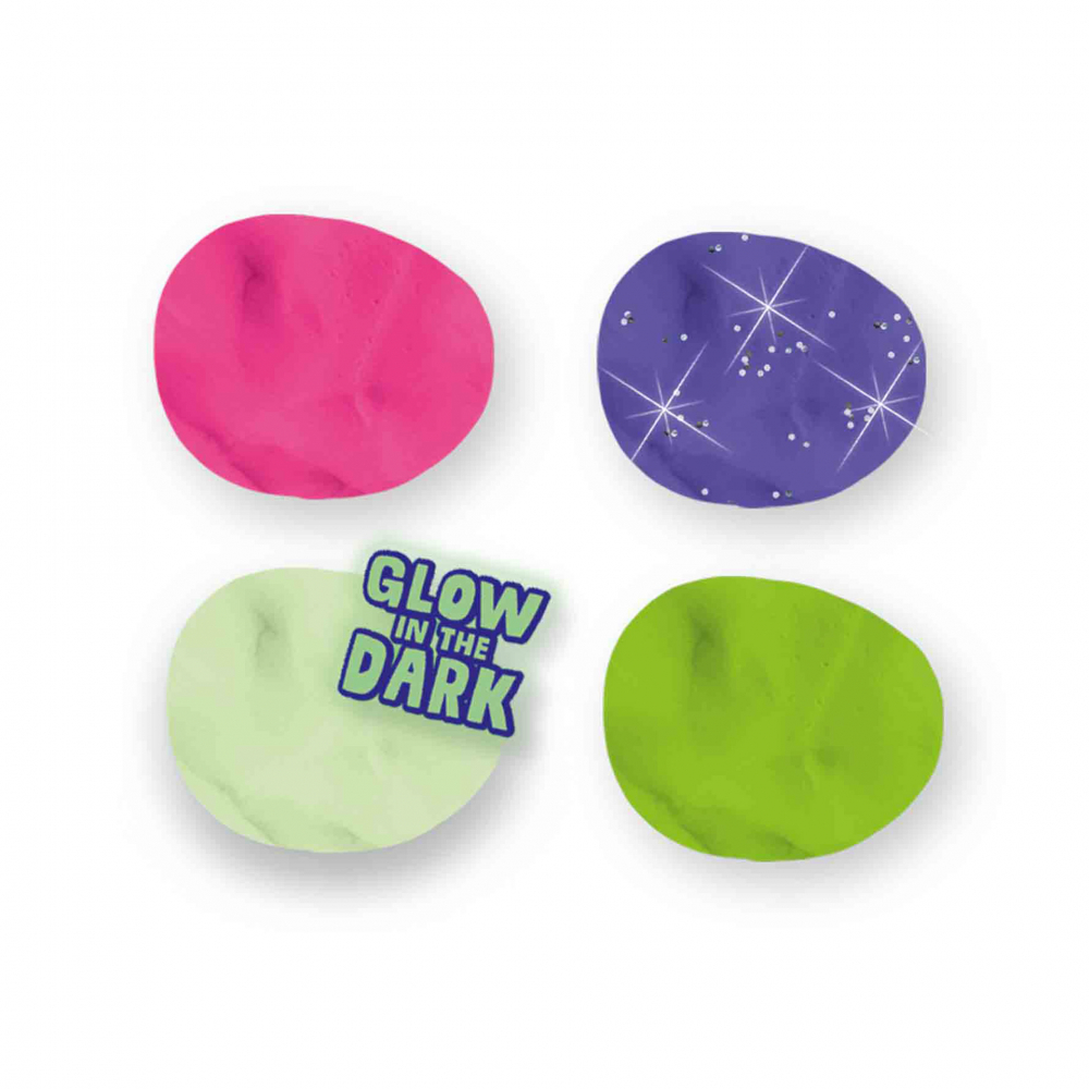 Plastilina colorata vegana Glow Feel Good 4 x 90gr, copii varsta 1 an+,3 ani+ [5]