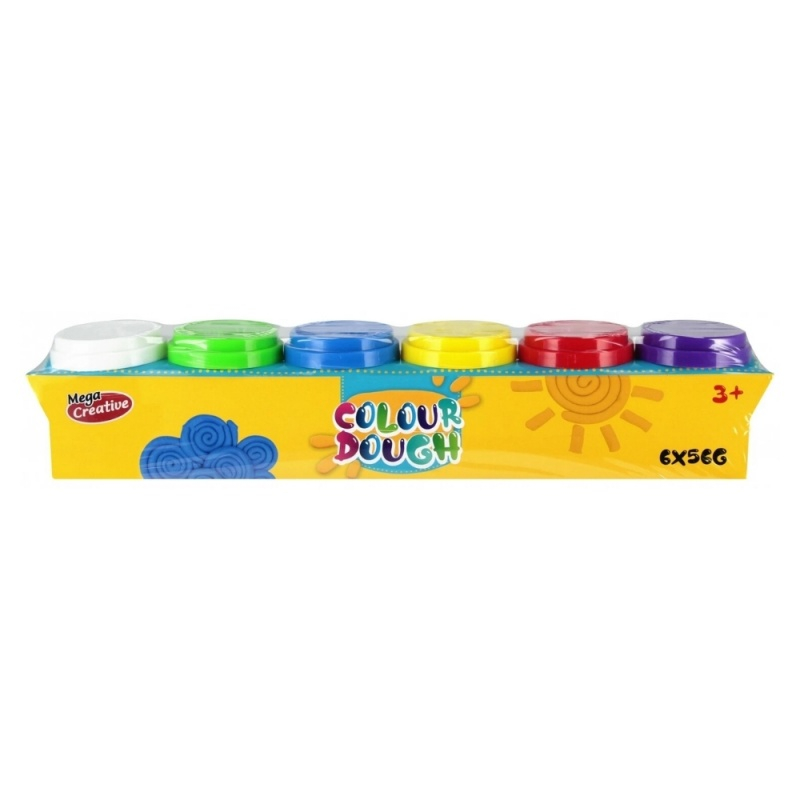 Plastilina Mega Creative Colour Dough 545751, 5x6x5cm, 6x56g, set 6 culori [4]