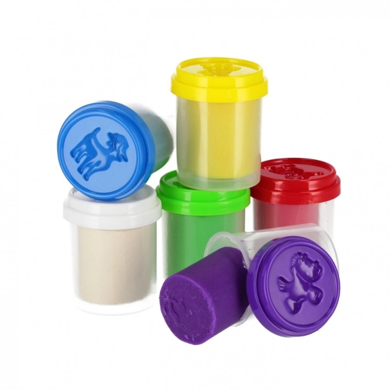 Plastilina Mega Creative Colour Dough 545751, 5x6x5cm, 6x56g, set 6 culori [3]