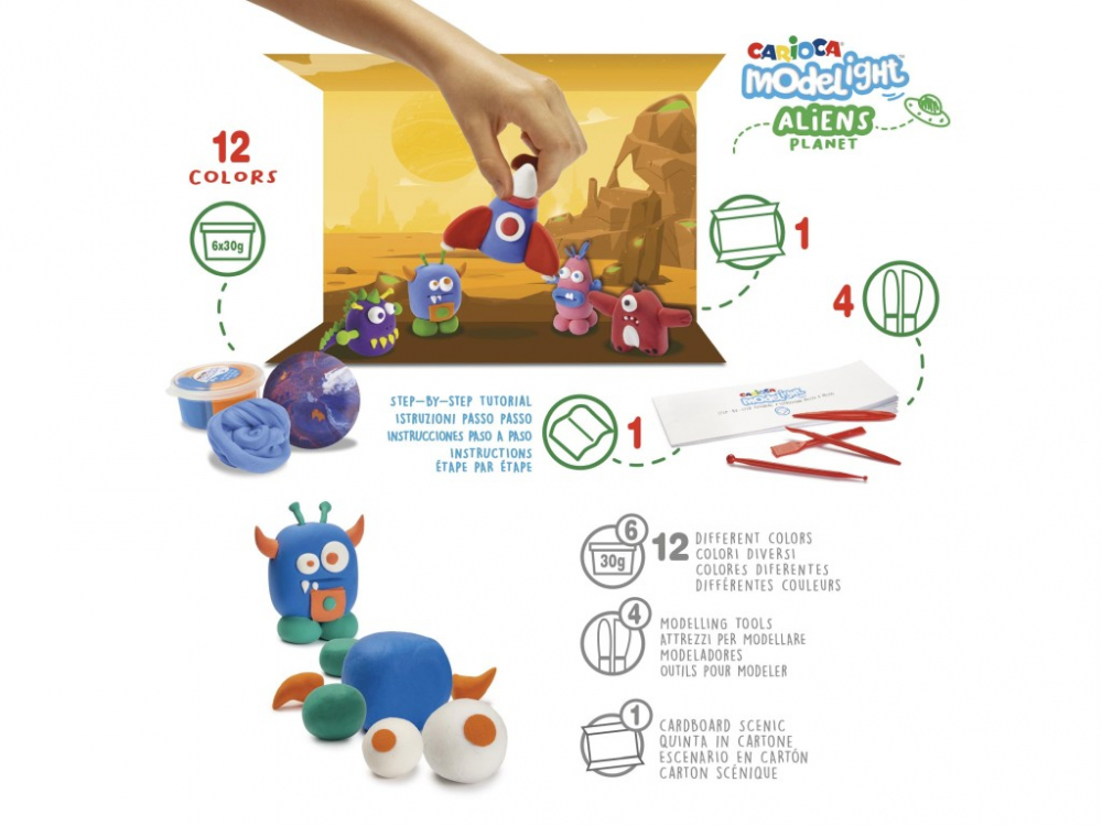 Plastilină ModeLight Maxi PlayBox Carioca [2]