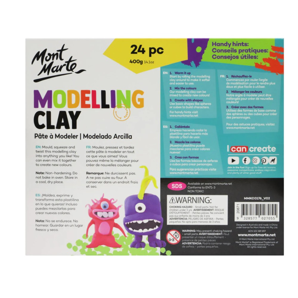 Plastilină Modeling Clay Mont Marte 24 piese [2]