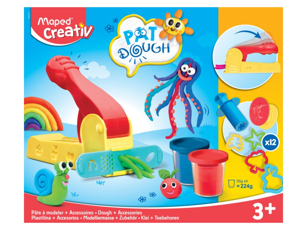 Plastilină Pat'Dough 4 culori + 12 accesorii [3]