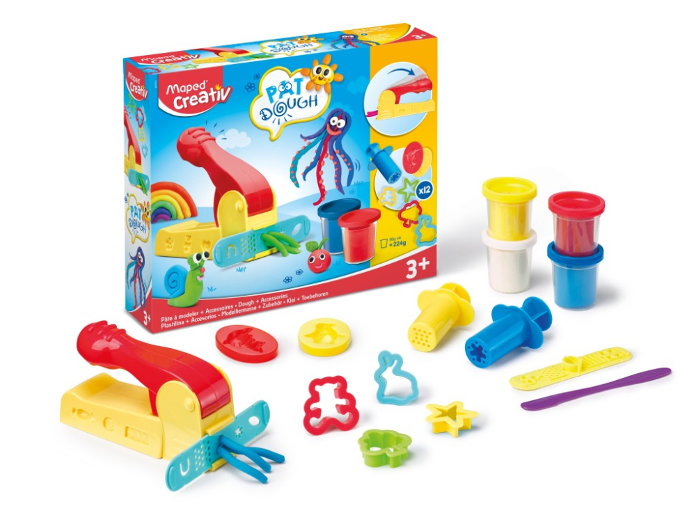 Plastilină Pat'Dough 4 culori + 12 accesorii [2]