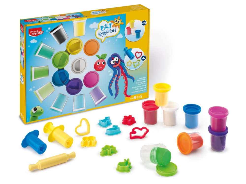 Plastilină Pat'Dough Maxi Set 20 culori + 12 accesorii [3]