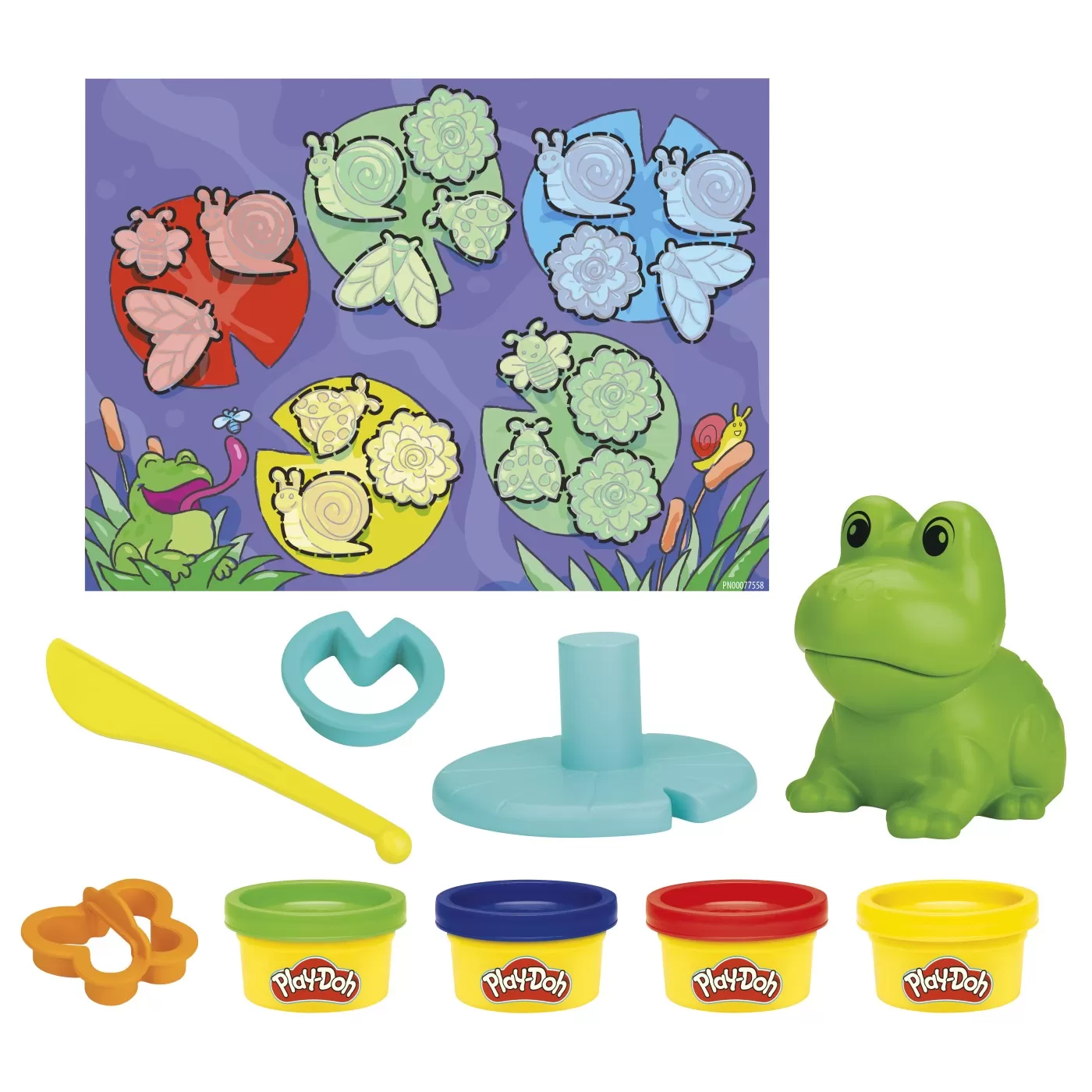 Broscuta Colorata, Set Plastilina si forme modelaj, 3 ani+, Play-Doh, varsta de la 3 ani la 7 ani [2]