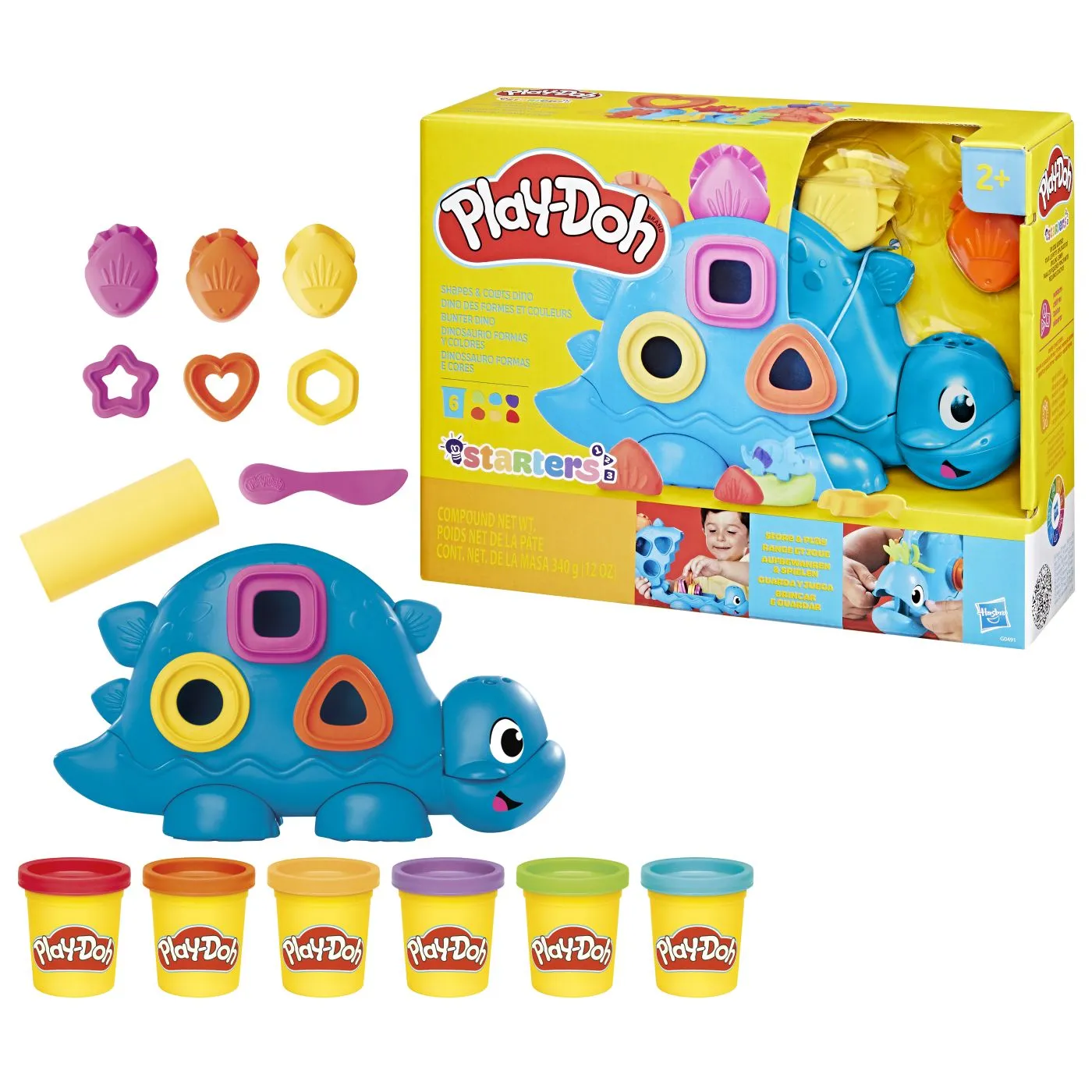 Play doh jucarie cu activitati dinozaur cu forme si culori, copii varsta 2 ani pana la 6 ani [9]