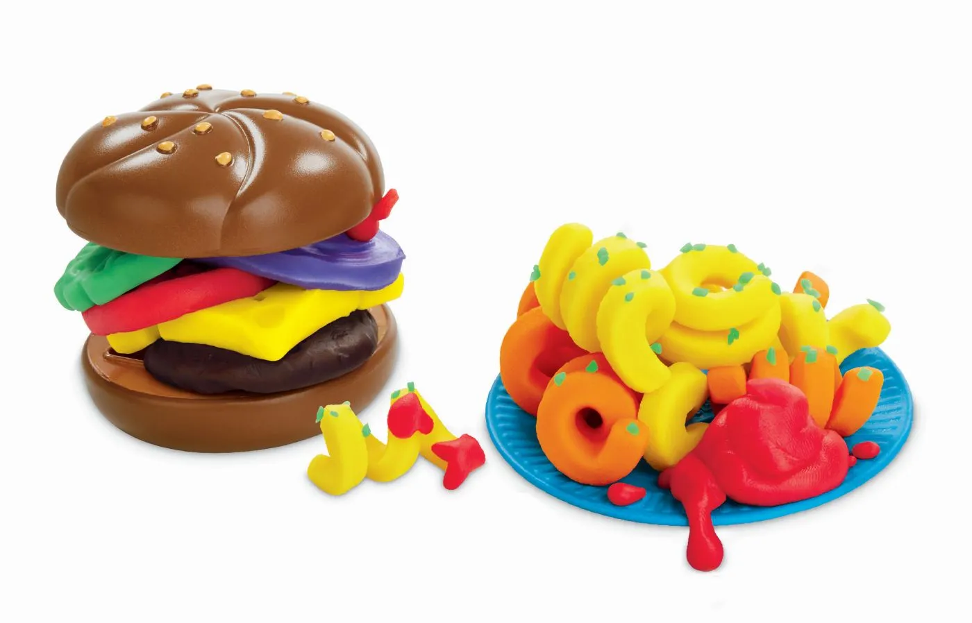 Play doh kitchen creations set de gatit hamburger, copii varsta 3 ani pana la 7 ani [4]