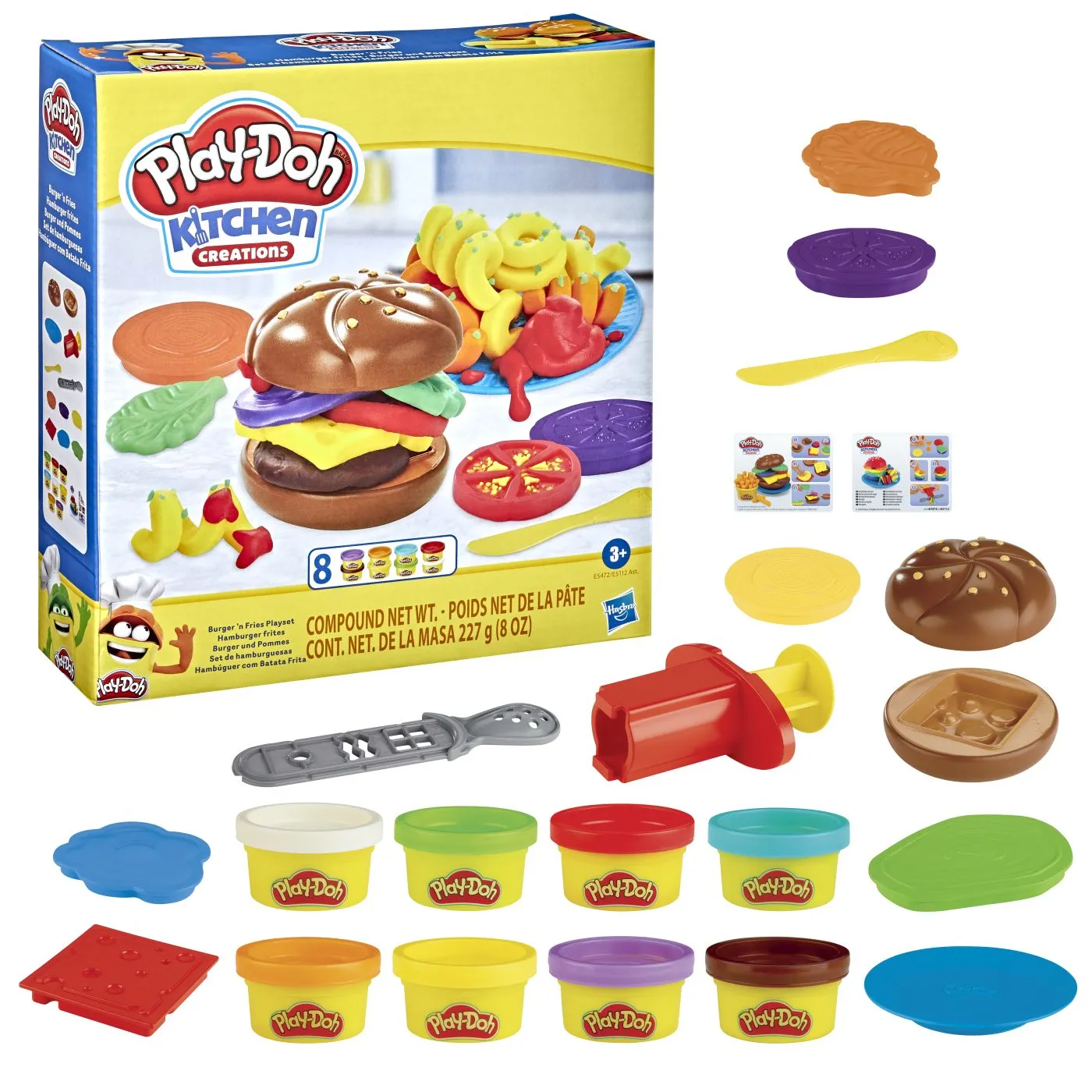 Play doh kitchen creations set de gatit hamburger, copii varsta 3 ani pana la 7 ani [9]
