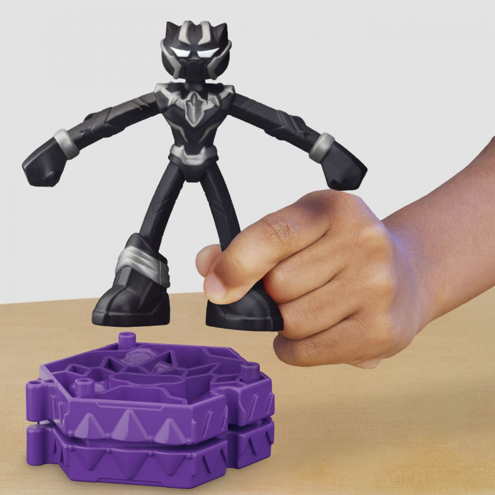 Play-doh marvel figurina flexibila cu accesorii black panther 10cm, varsta de la 4 ani la 10 ani [4]