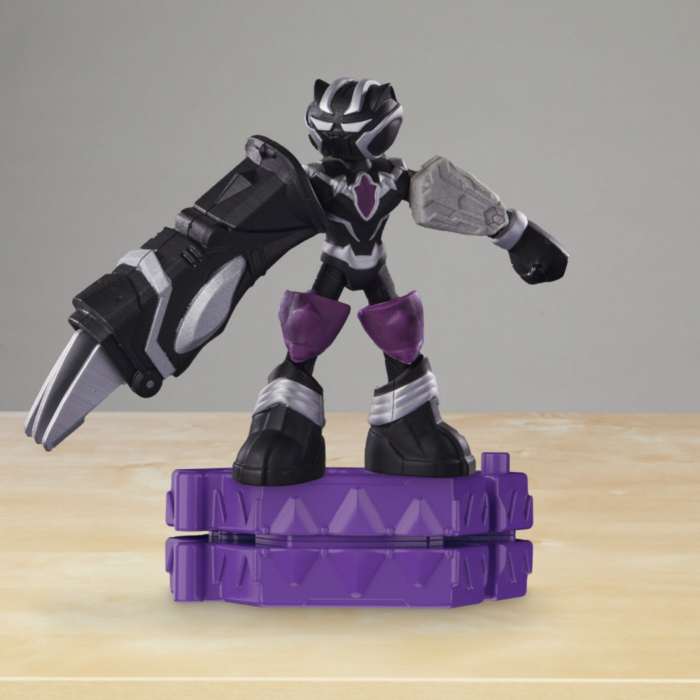 Play-doh marvel figurina flexibila cu accesorii black panther 10cm, varsta de la 4 ani la 10 ani [5]