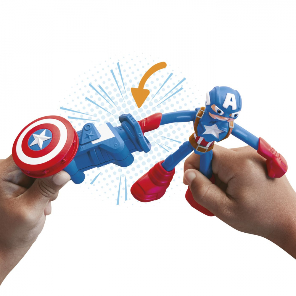 Play-doh marvel figurina flexibila cu accesorii captain america 10cm, varsta de la 4 ani la 10 ani [5]