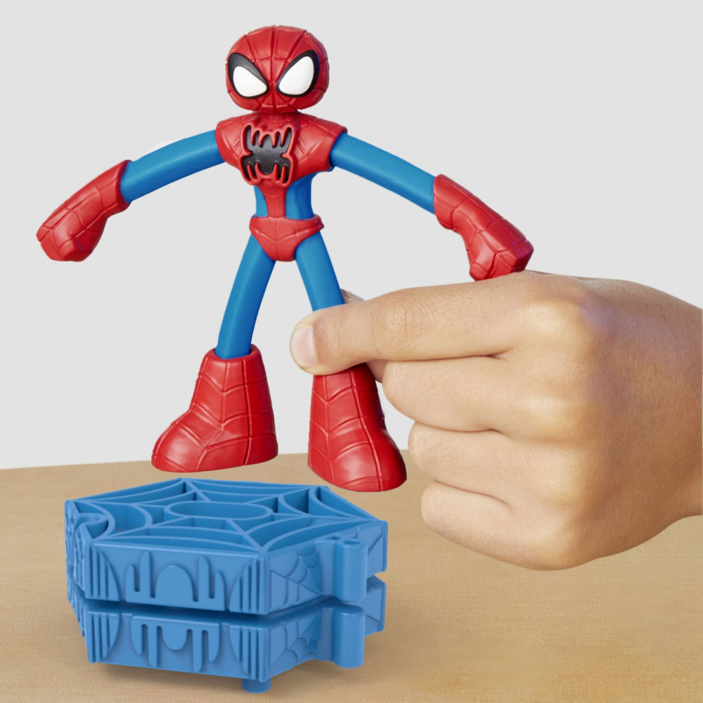 Play-doh marvel figurina flexibila cu accesorii spider man 10cm, varsta de la 4 ani la 10 ani [4]