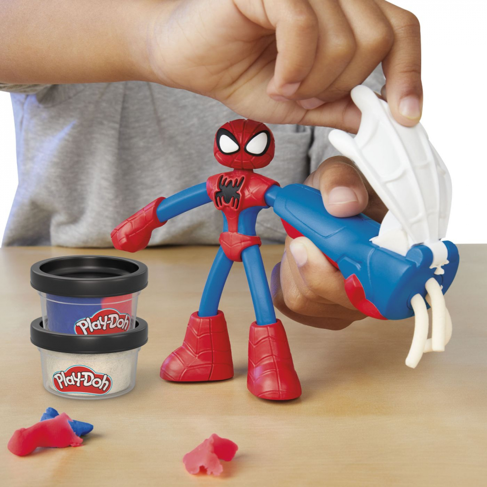 Play-doh marvel figurina flexibila cu accesorii spider man 10cm, varsta de la 4 ani la 10 ani [6]