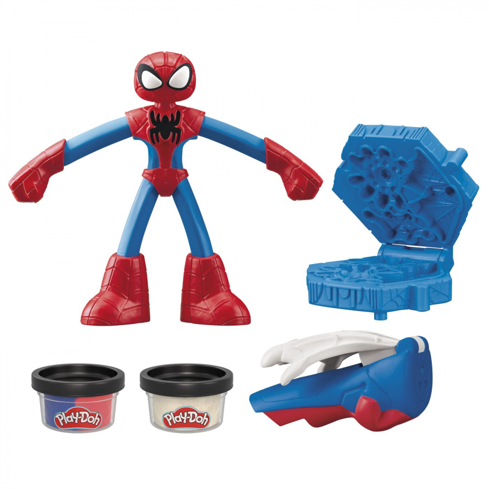 Play-doh marvel figurina flexibila cu accesorii spider man 10cm, varsta de la 4 ani la 10 ani [2]