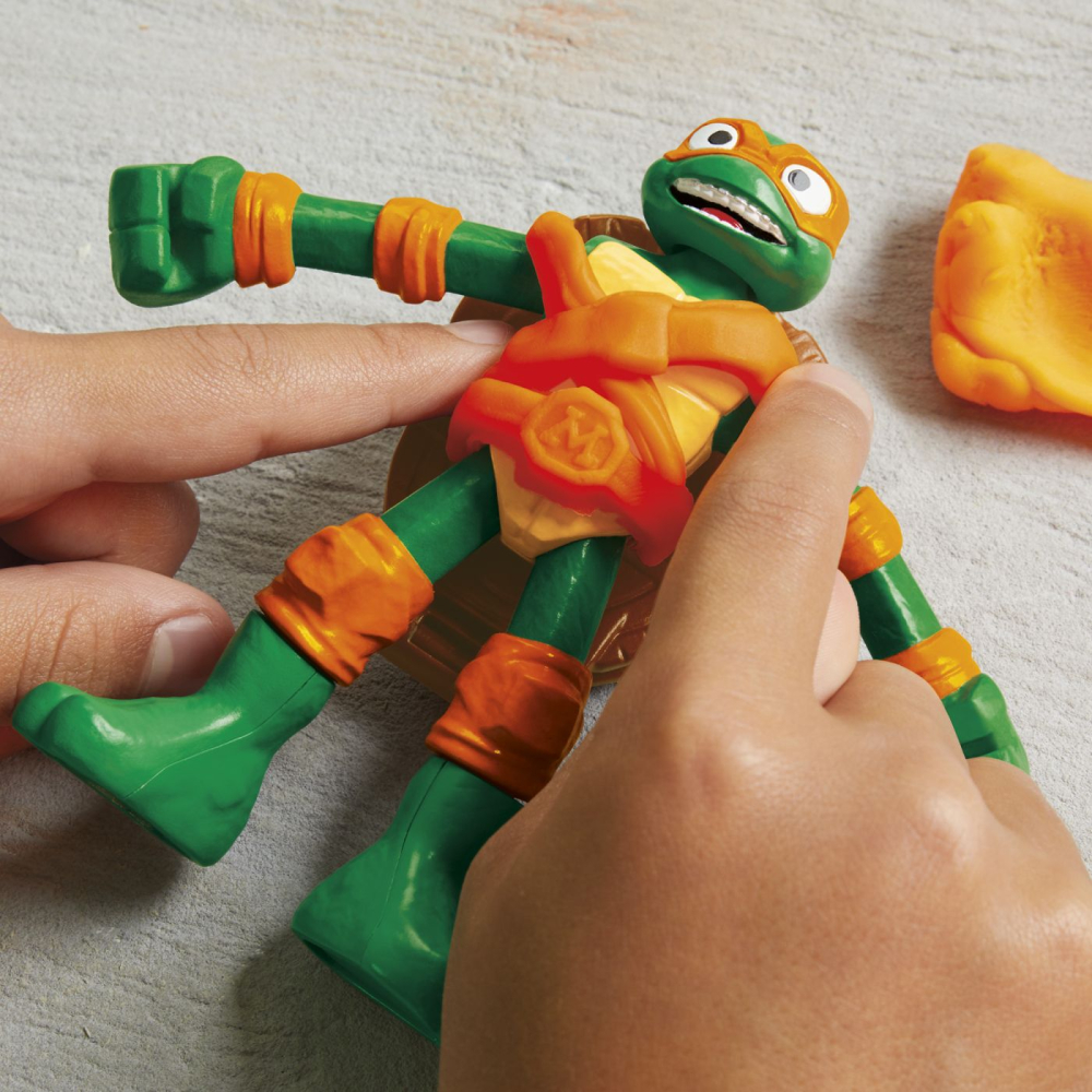 Play doh povestiri cu testoase ninja adolescente mutante set plastelina pizza taie si arunca [7]