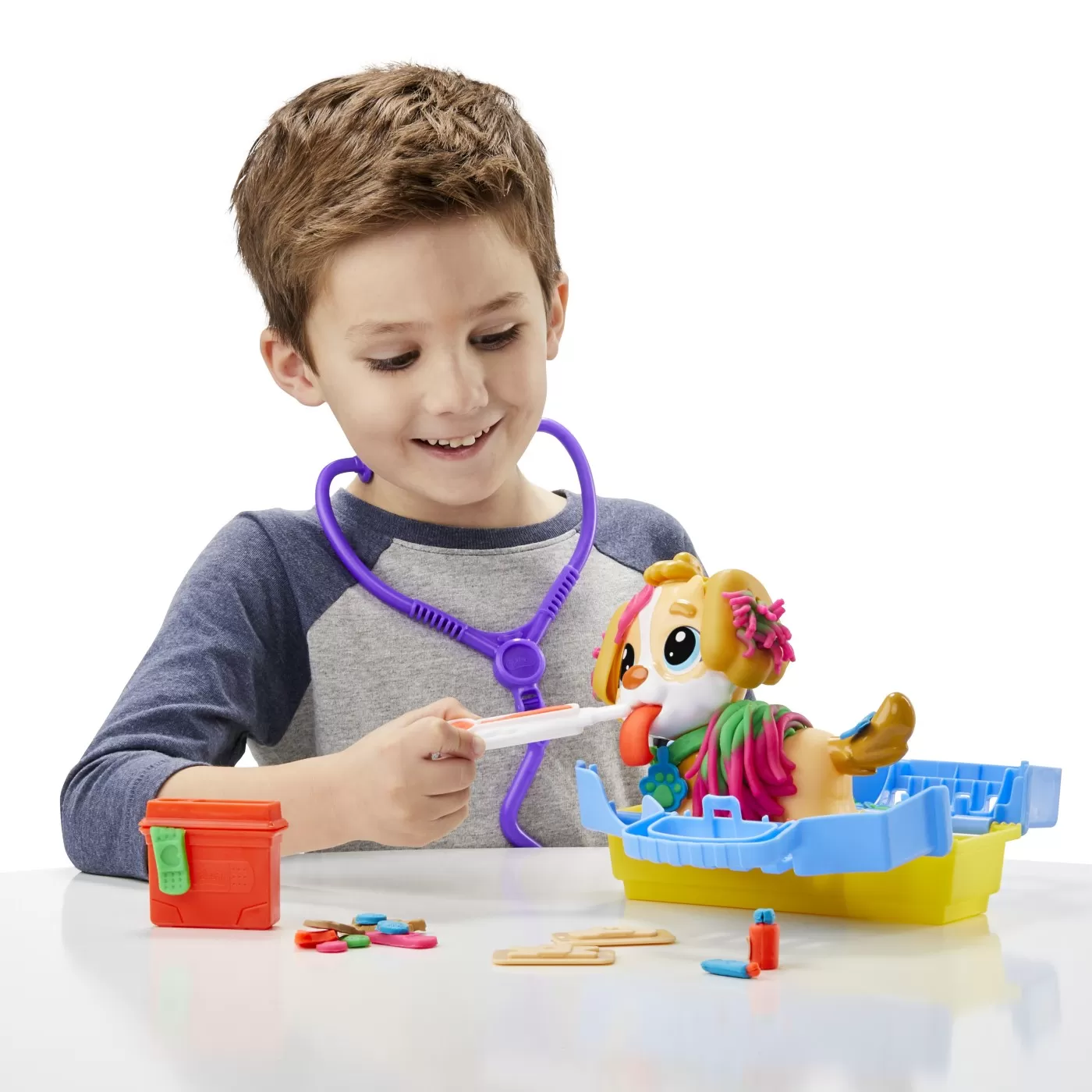 Trusa Medic Veterinar, Set Plastilina si Forme Modelaj Play-Doh, varsta de la 3 ani la 7 ani [3]