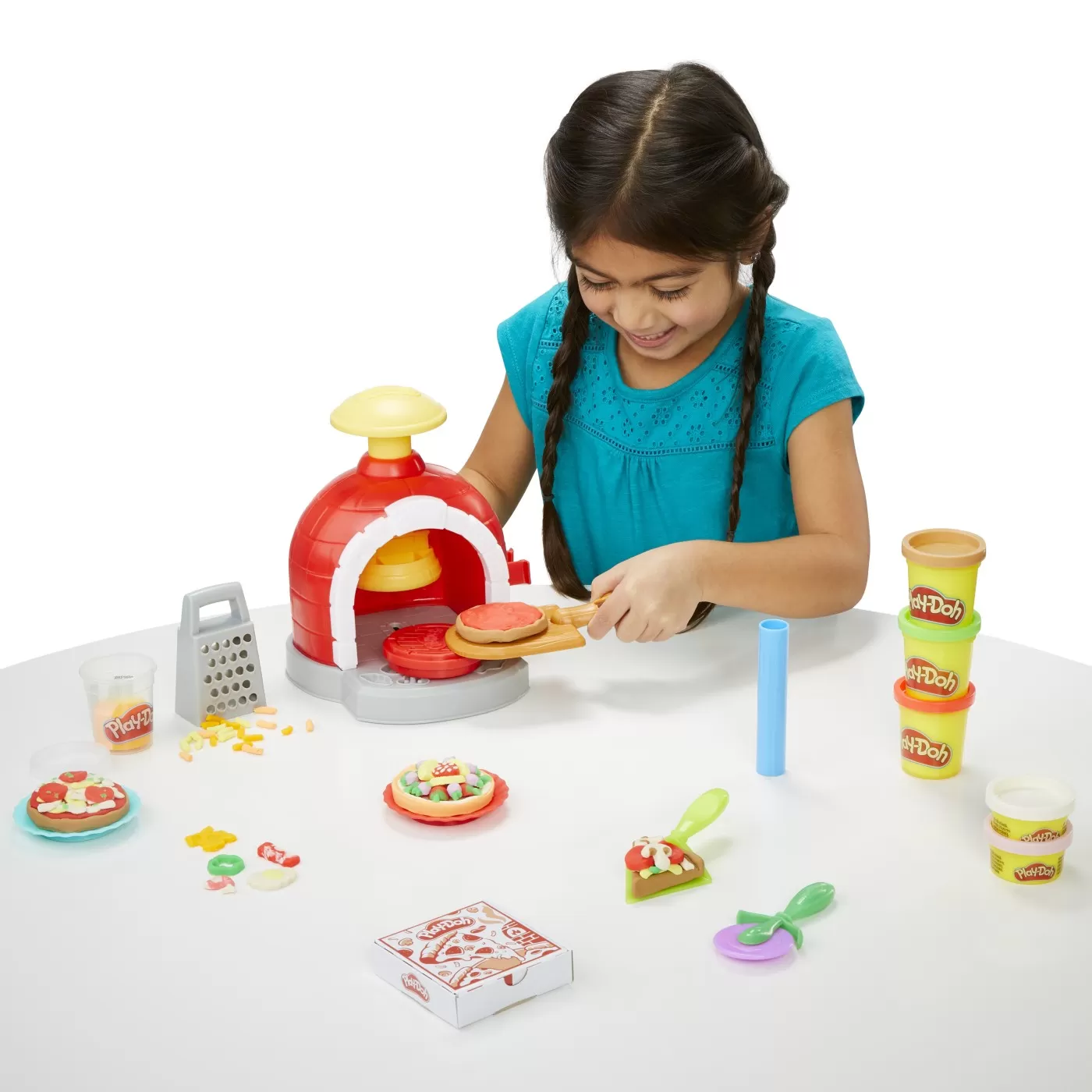 Cuptor pentru Pizza, Set Plastilina si Forme Modelaj Play-Doh, varsta de la 3 ani la 7 ani [3]