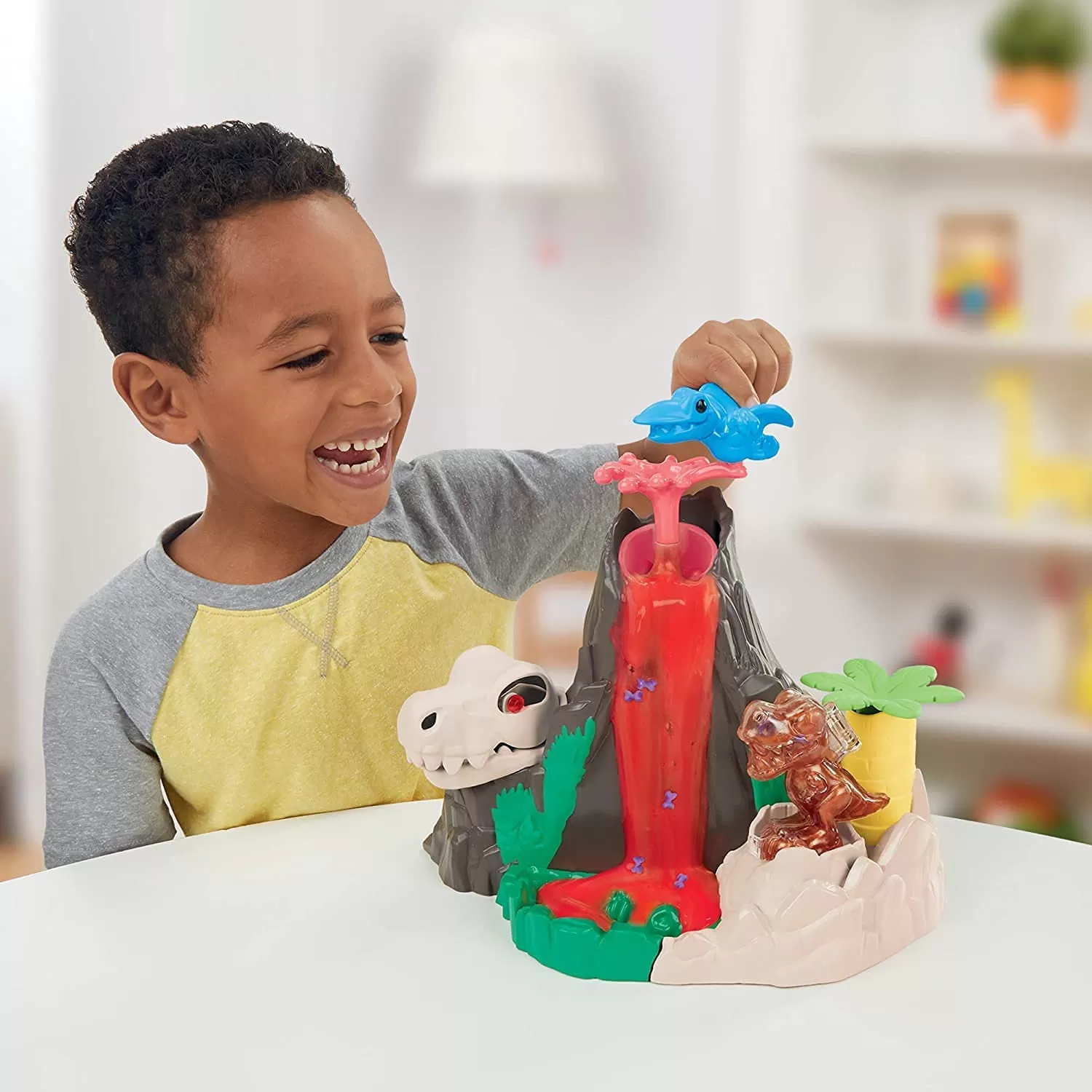 Plastilina Play-Doh, Lava Bones Island - Echipa dinozaurilor, varsta de la 4 ani la 10 ani [2]