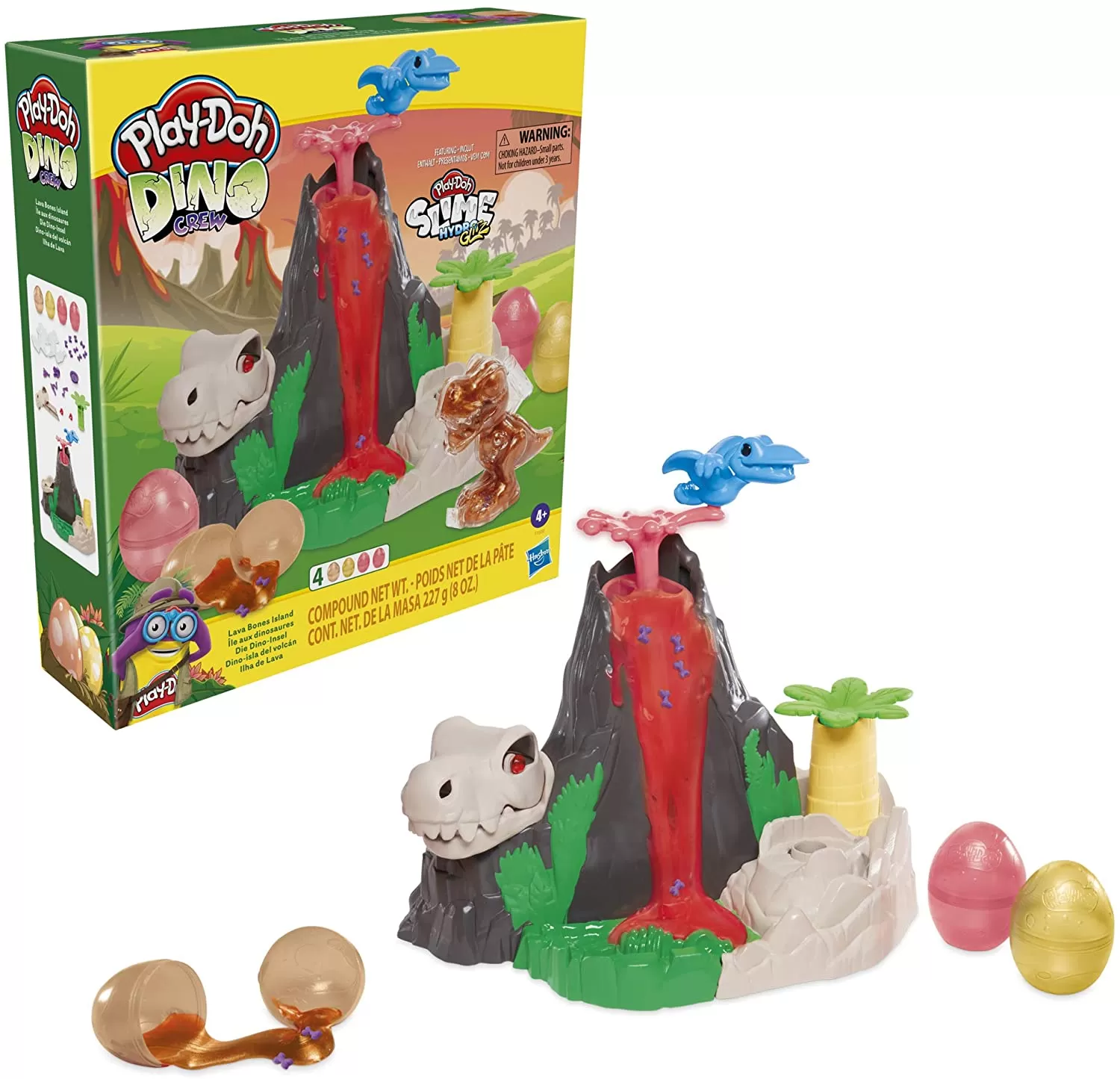 Plastilina Play-Doh, Lava Bones Island - Echipa dinozaurilor, varsta de la 4 ani la 10 ani [1]