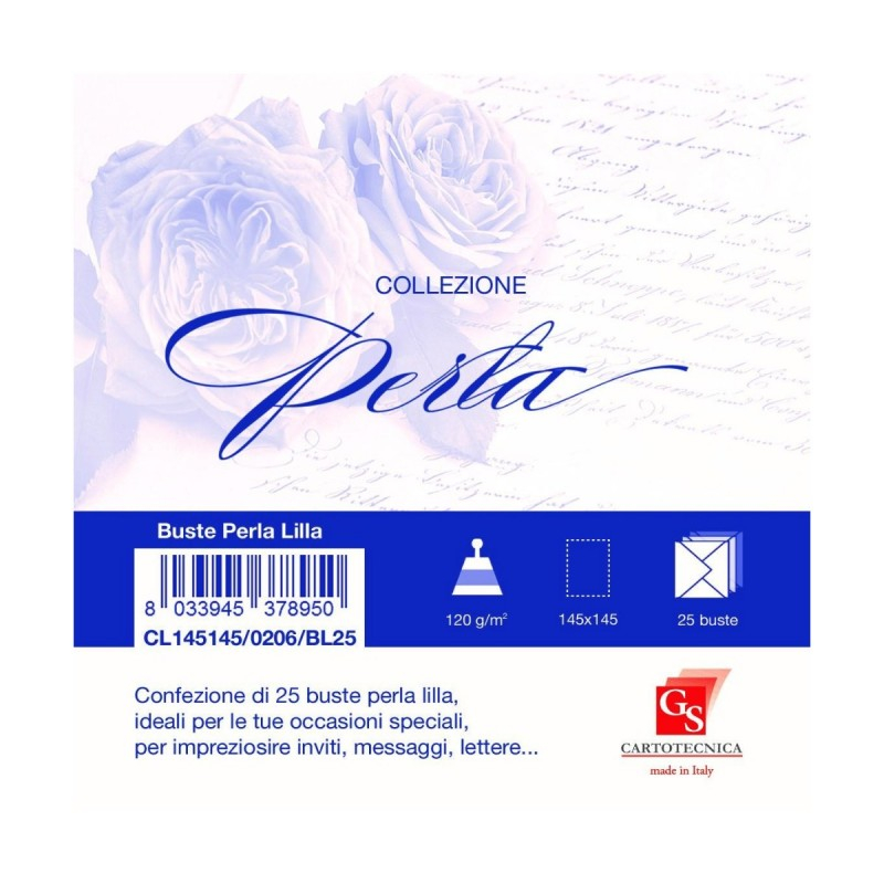 Plic color pentru invitatie Colorarte Perla, lila perlat, 120g/mp, 145x145mm, set 25 buc [1]