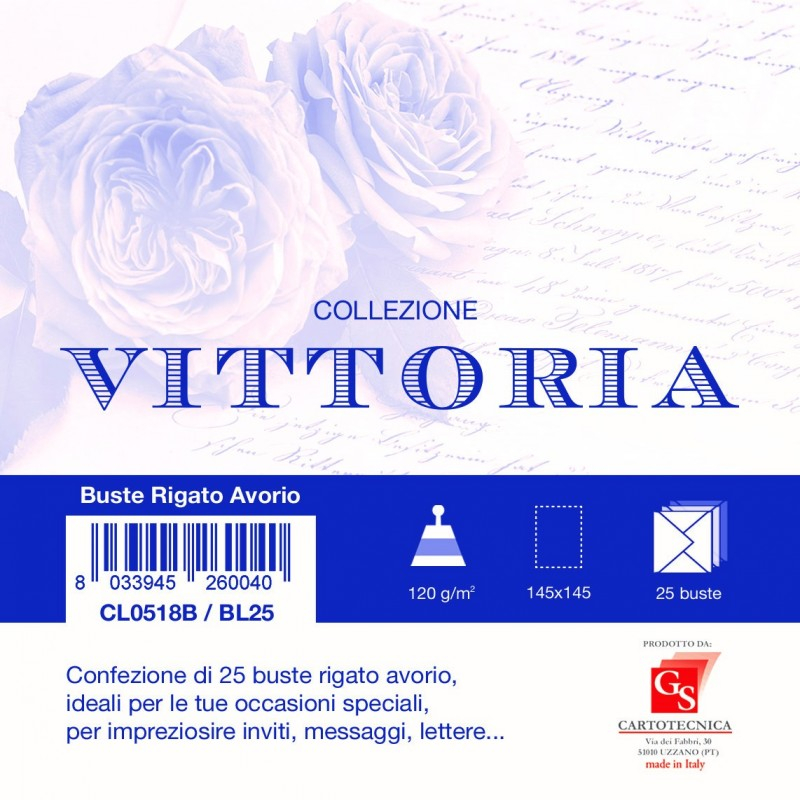 Plic color pentru invitatie Colorarte Vittoria, ivory, 120g/mp, 145x145mm, set 25 buc [1]