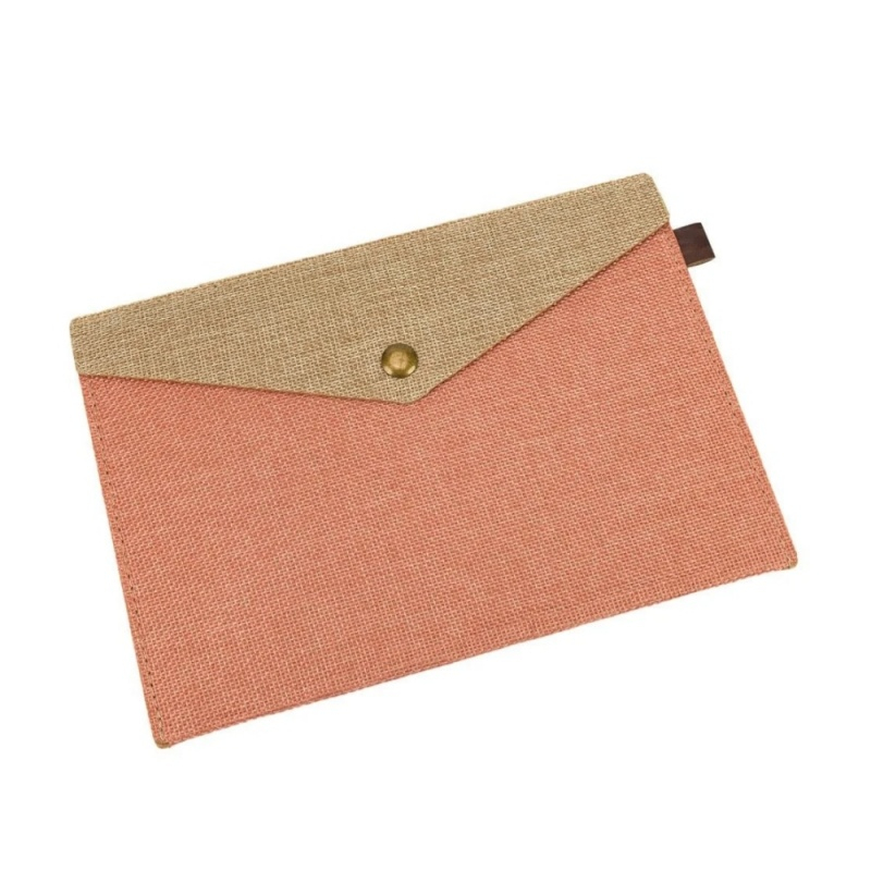 Plic cu capsa magnetica RECSTAP2316, material textil roz, 24x16.5cm [4]
