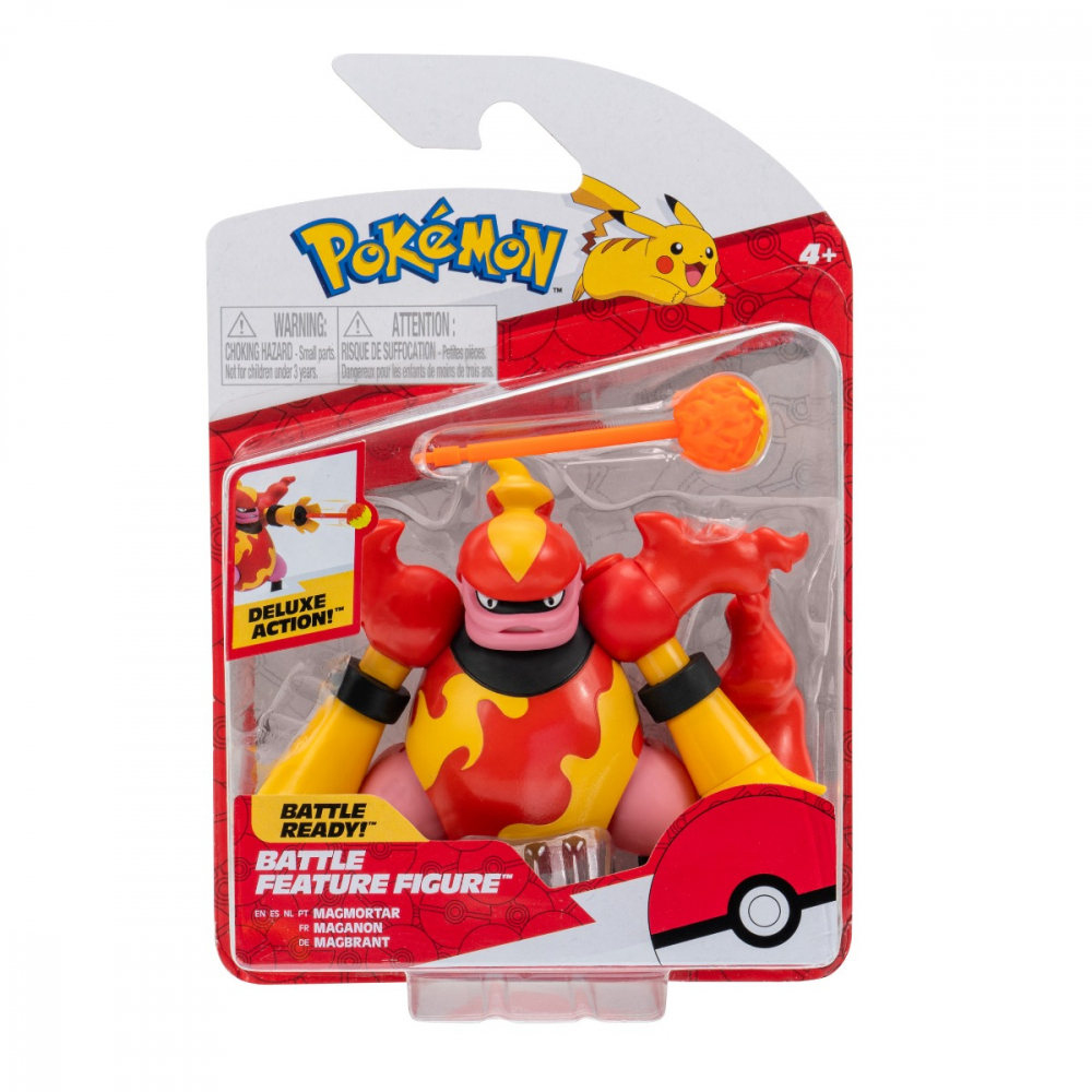 Pokemon - Figurina Deluxe de actiune, Magmortar, S12 varsta 3-5 ani ,5-7 ani ,7-9 ani ,9-12 ani ,12-14 ani ,14-18 ani ,18+, Unisex [1]