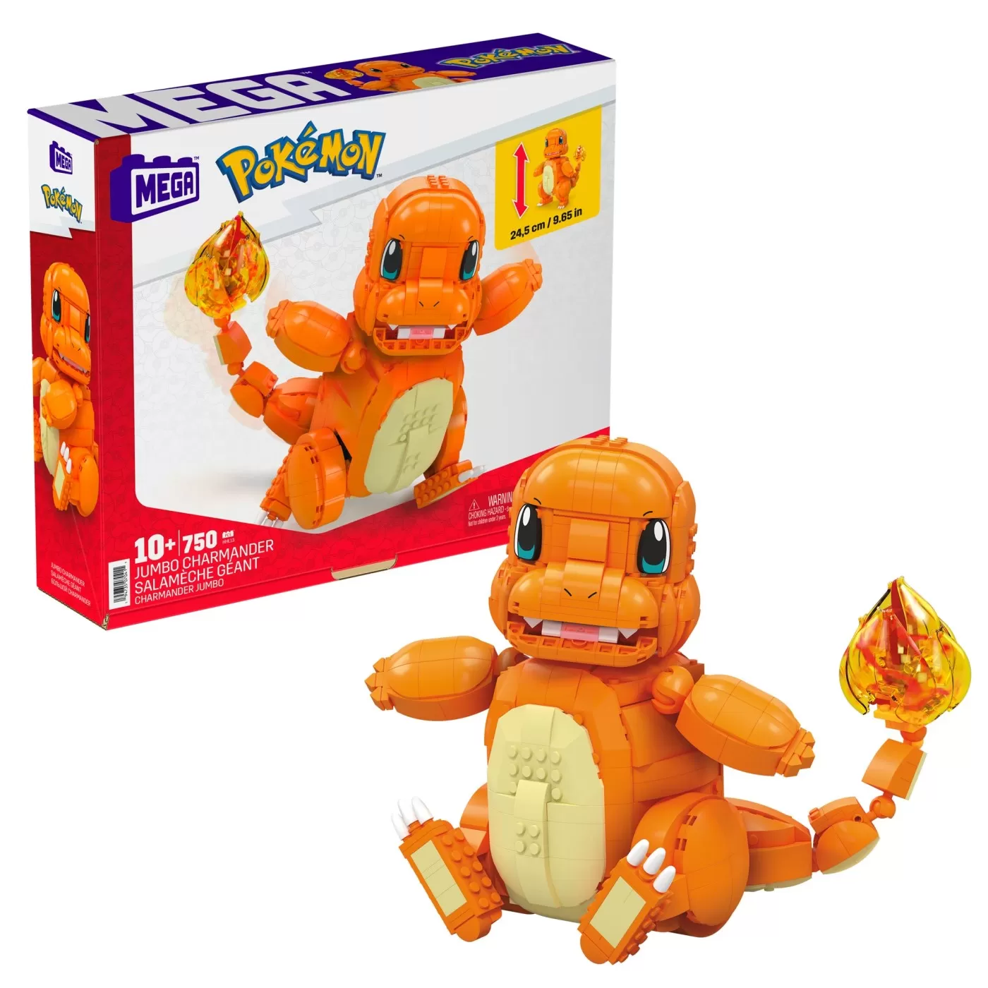 Pokemon mega construx jumbo charmander salameche, varsta de la 10 ani la +15 ani [5]