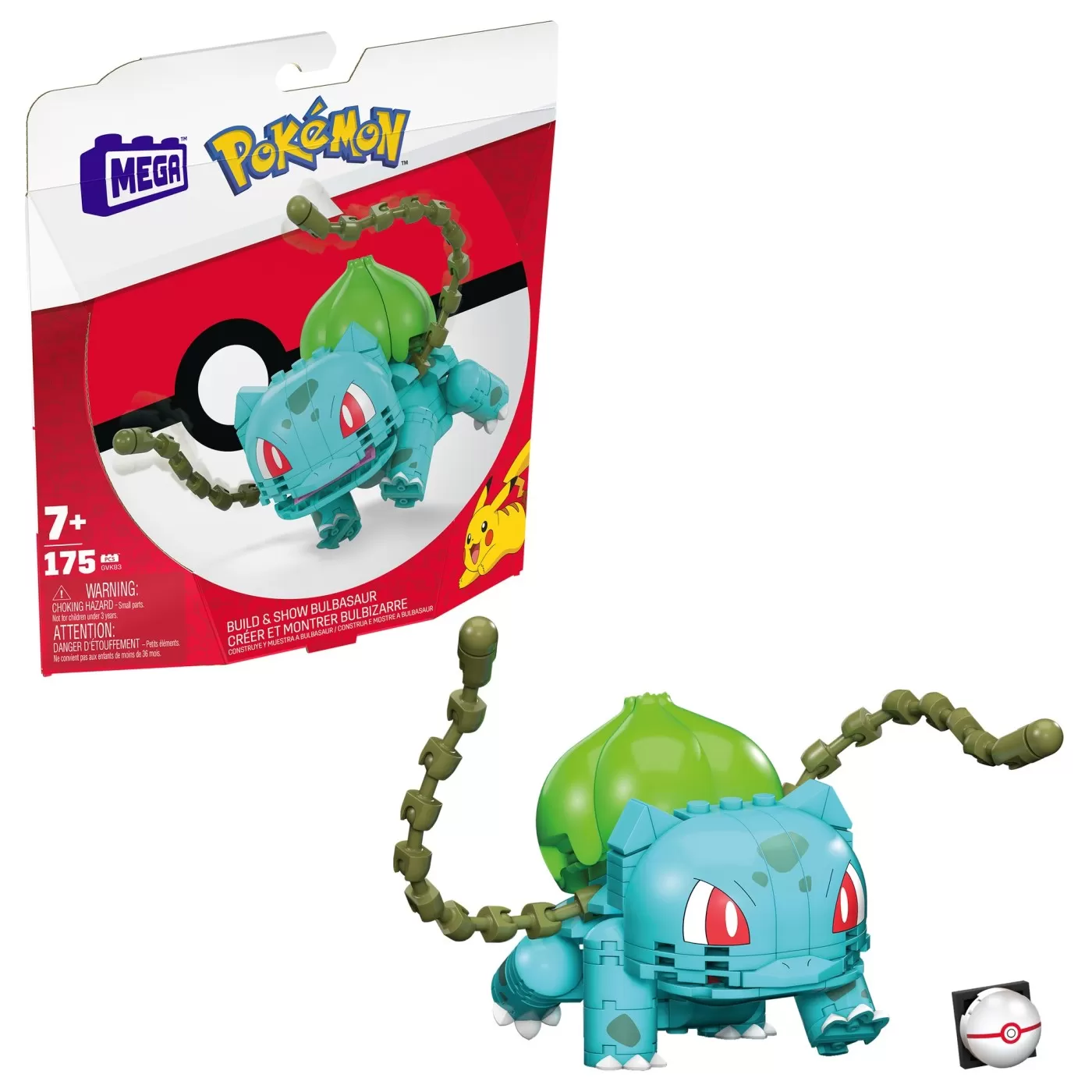 Pokemon mega construx set de constructie bulbasaur, varsta de la 7 ani la 12 ani [3]