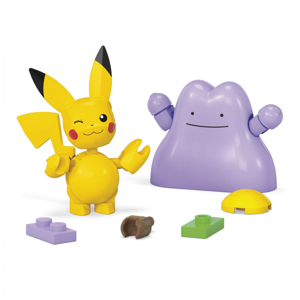 Pokemon mega set doua bile ditto si pikachu 42 piese, varsta de la 6 ani la 12 ani [5]