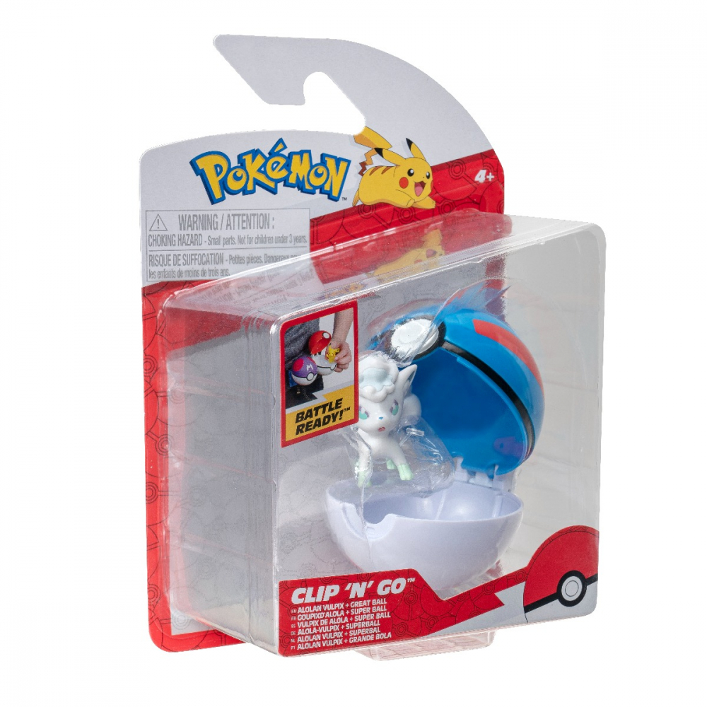 Pokemon - Set 2 figurine Clip n Go, (Alolan Vulpix & Great Ball) S14 varsta 3-5 ani ,5-7 ani ,7-9 ani ,9-12 ani ,12-14 ani ,14-18 ani ,18+, Baieti [6]