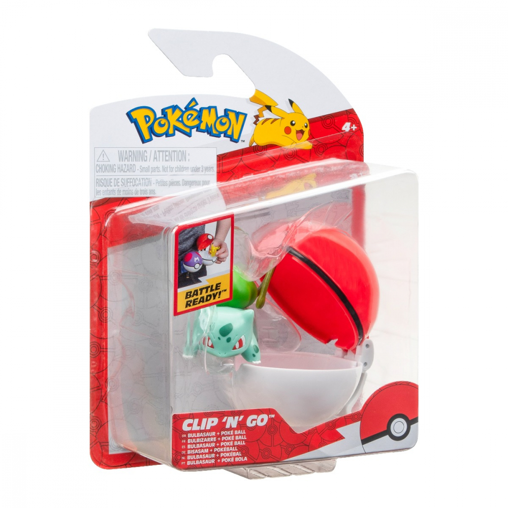 Pokemon - Set 2 figurine Clip n Go, (Bulbasaur #4 & PokÃ© Ball) S15 varsta 3-5 ani ,5-7 ani ,7-9 ani ,9-12 ani ,12-14 ani ,14-18 ani ,18+, Baieti [6]