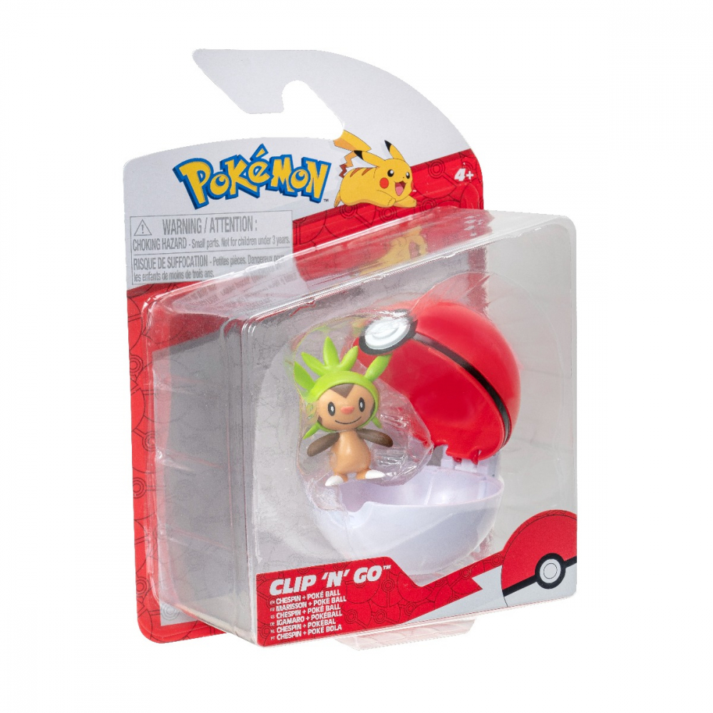 Pokemon - Set 2 figurine Clip n Go, (Chespin & Poke Ball) S14 varsta 3-5 ani ,5-7 ani ,7-9 ani ,9-12 ani ,12-14 ani ,14-18 ani ,18+, Baieti [6]