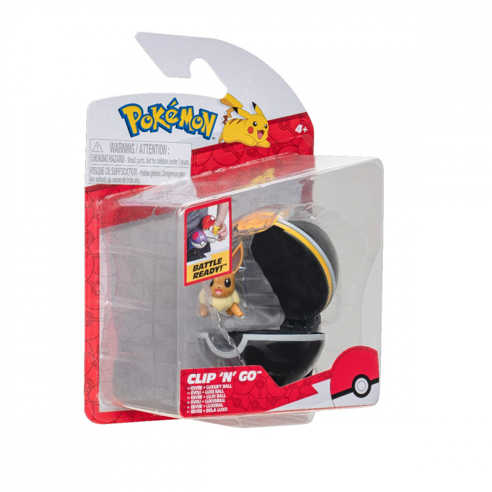 Pokemon - Set 2 figurine Clip n Go, (Eevee #3 & Luxury Ball) S13 varsta 3-5 ani ,5-7 ani ,7-9 ani ,9-12 ani ,12-14 ani ,14-18 ani ,18+, Baieti [4]