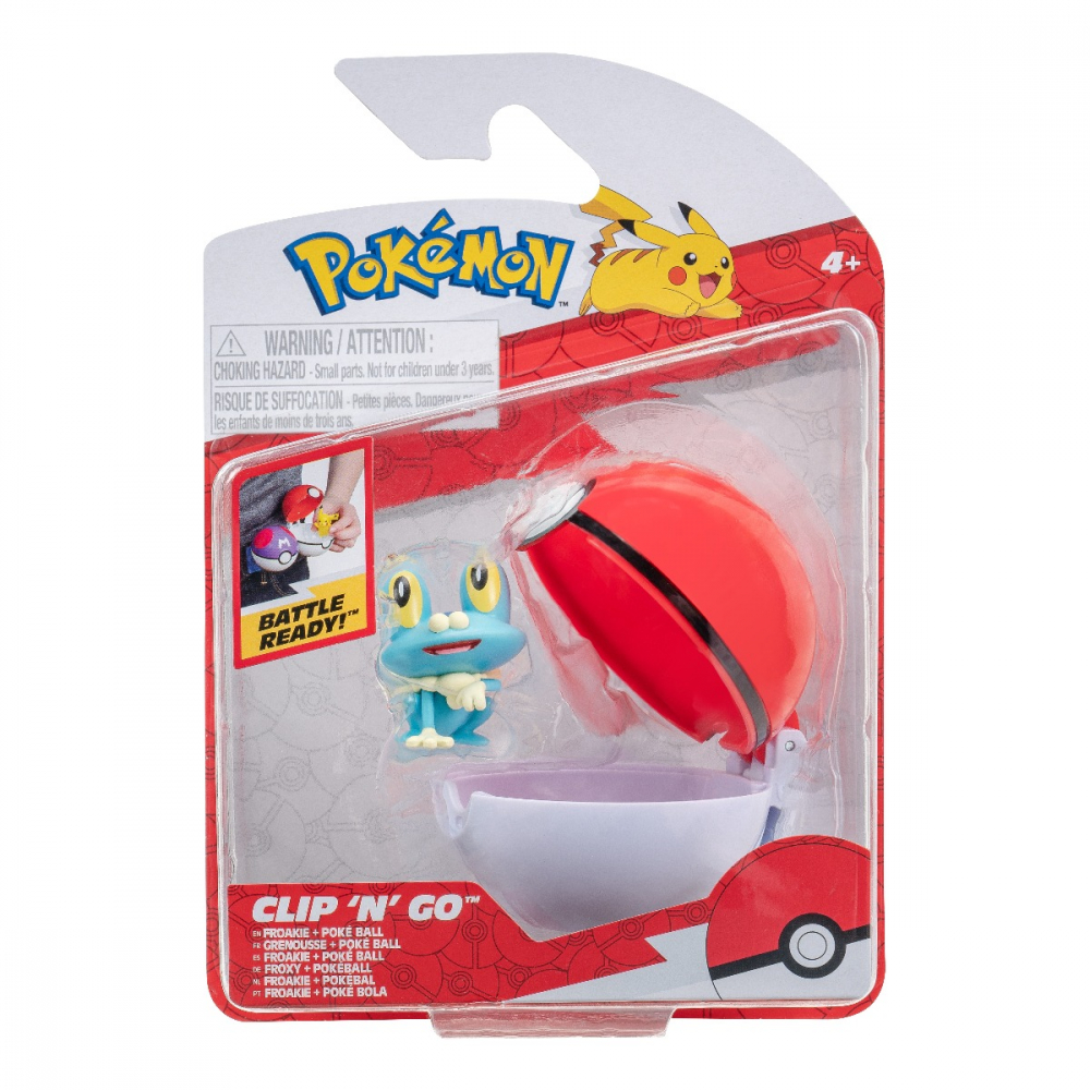 Pokemon - Set 2 figurine Clip n Go, (Froakie & Poke Ball) S14 varsta 3-5 ani ,5-7 ani ,7-9 ani ,9-12 ani ,12-14 ani ,14-18 ani ,18+, Baieti [1]