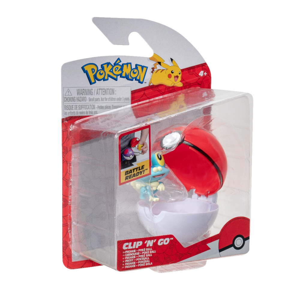 Pokemon - Set 2 figurine Clip n Go, (Froakie & Poke Ball) S14 varsta 3-5 ani ,5-7 ani ,7-9 ani ,9-12 ani ,12-14 ani ,14-18 ani ,18+, Baieti [6]