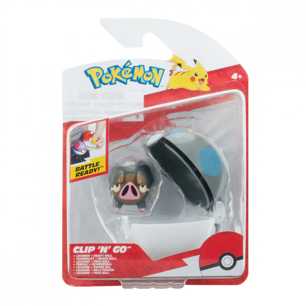 Pokemon - Set 2 figurine Clip n Go, Lechonk with Heavy Ball W18 varsta 3-5 ani ,5-7 ani ,7-9 ani ,9-12 ani ,12-14 ani ,14-18 ani ,18+, Baieti [1]