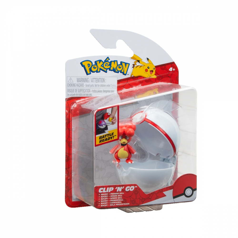 Pokemon - Set 2 figurine Clip n Go, (Magby & Premier Ball) S15 varsta 3-5 ani ,5-7 ani ,7-9 ani ,9-12 ani ,12-14 ani ,14-18 ani ,18+, Baieti [6]