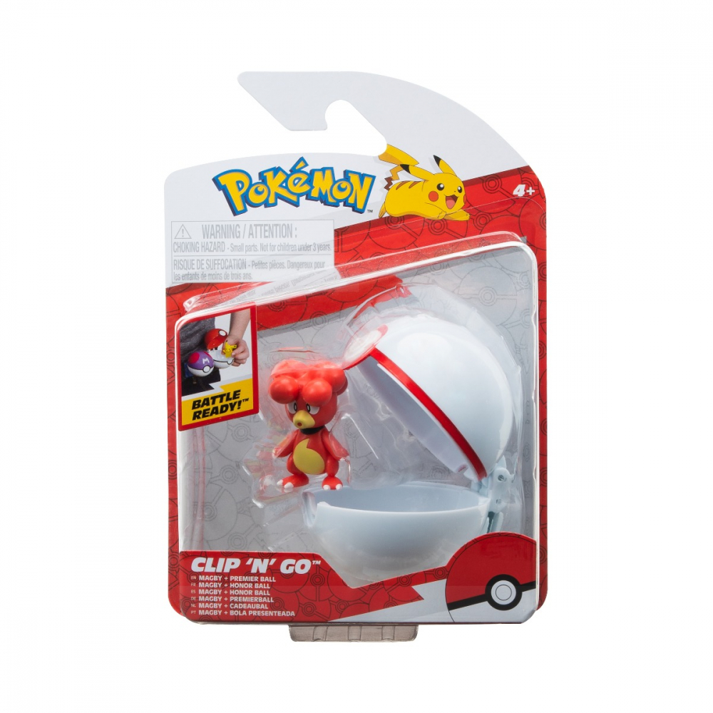 Pokemon - Set 2 figurine Clip n Go, (Magby & Premier Ball) S15 varsta 3-5 ani ,5-7 ani ,7-9 ani ,9-12 ani ,12-14 ani ,14-18 ani ,18+, Baieti [1]