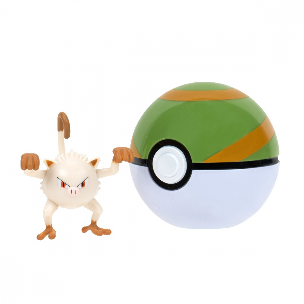 Pokemon - Set 2 figurine Clip n Go, (Mankey & Nest Ball) S14 varsta 3-5 ani ,5-7 ani ,7-9 ani ,9-12 ani ,12-14 ani ,14-18 ani ,18+, Baieti [4]