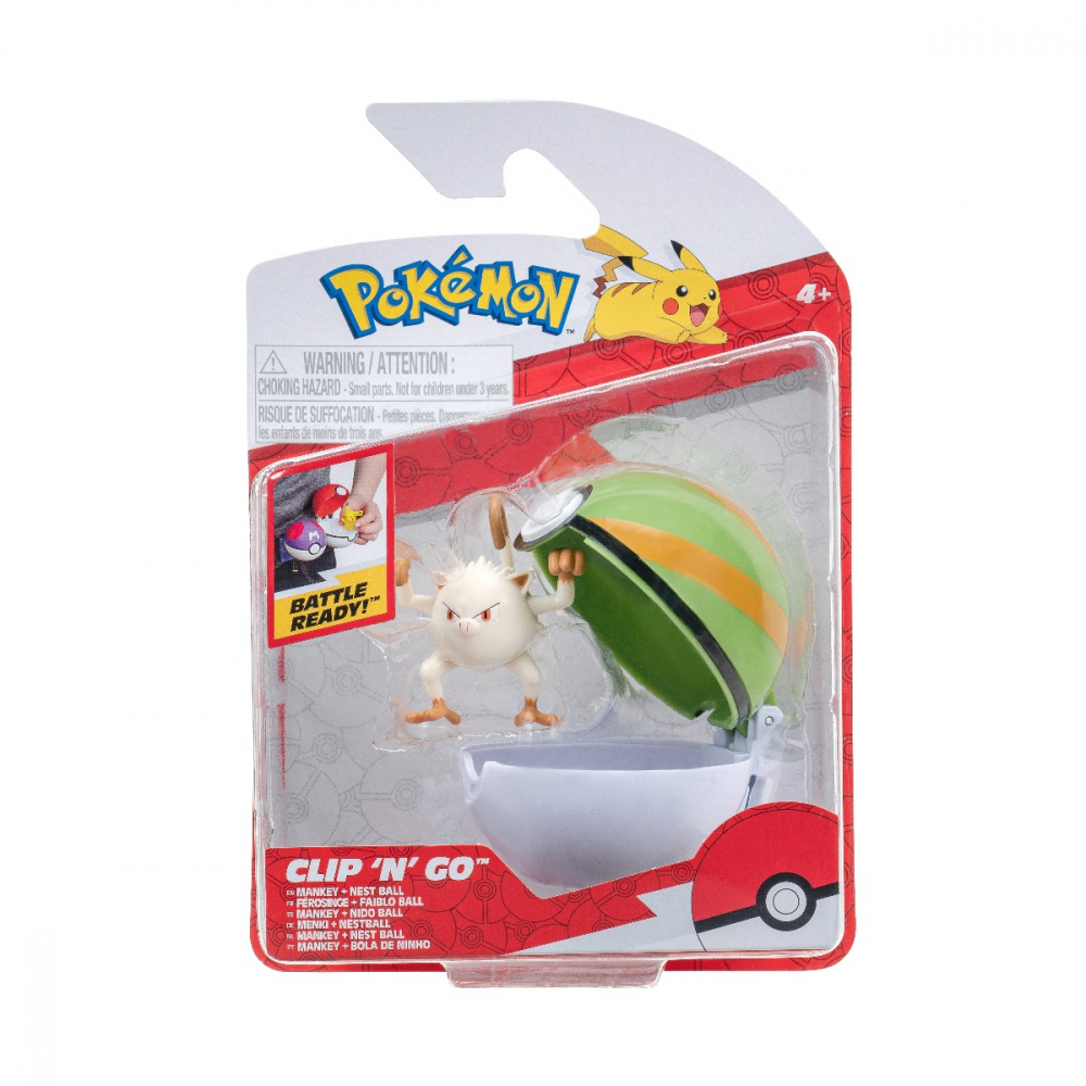 Pokemon - Set 2 figurine Clip n Go, (Mankey & Nest Ball) S14 varsta 3-5 ani ,5-7 ani ,7-9 ani ,9-12 ani ,12-14 ani ,14-18 ani ,18+, Baieti [1]