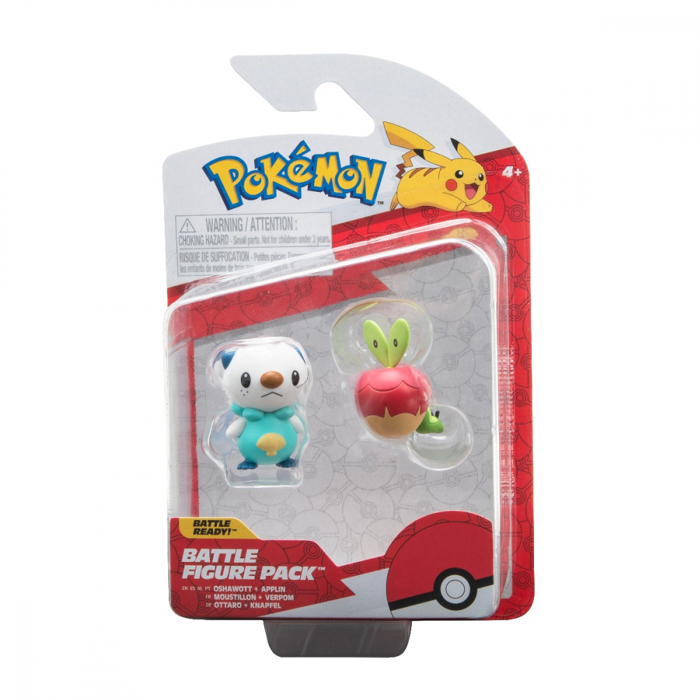 Pokemon - Set 2 figurine de actiune, (Applin & Oshawott) S14 varsta 3-5 ani ,5-7 ani ,7-9 ani ,9-12 ani ,12-14 ani ,14-18 ani ,18+, Baieti [1]