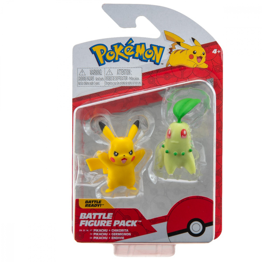 Pokemon - Set 2 figurine de actiune, (Chikorita & Pikachu) S10 varsta 3-5 ani ,5-7 ani ,7-9 ani ,9-12 ani ,12-14 ani ,14-18 ani ,18+, Baieti [1]