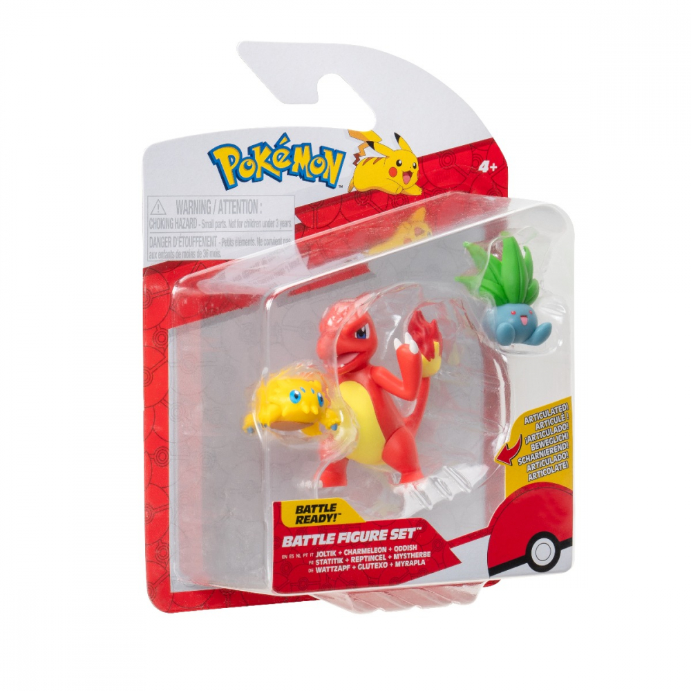 Pokemon - Set 3 figurine de actiune, Joltik, Oddish, Charmeleon W21 varsta 3-5 ani ,5-7 ani ,7-9 ani ,9-12 ani ,12-14 ani ,14-18 ani ,18+, Baieti [10]