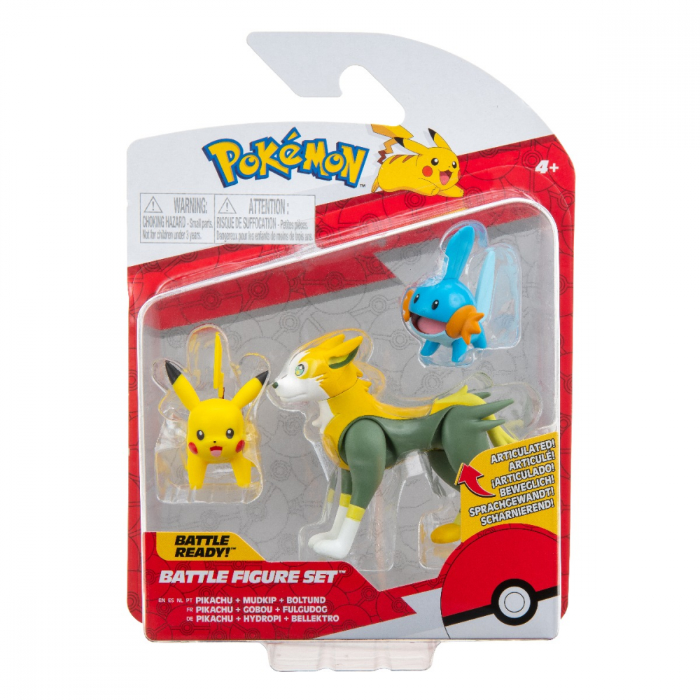 Pokemon - Set 3 figurine de actiune, (Mudkip & Pikachu & Boltund) S12 varsta 3-5 ani ,5-7 ani ,7-9 ani ,9-12 ani ,12-14 ani ,14-18 ani ,18+, Baieti [1]