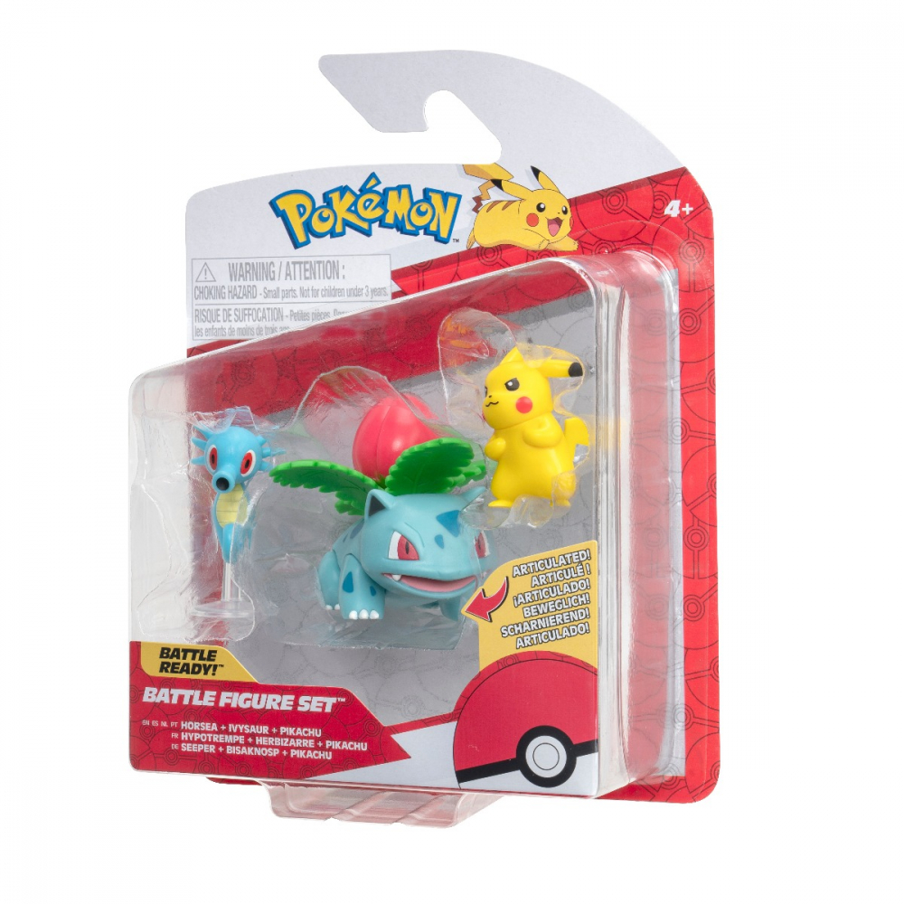 Pokemon - Set 3 figurine de actiune, (Pikachu #2 & Horsea & Ivysaur) S16 varsta 3-5 ani ,5-7 ani ,7-9 ani ,9-12 ani ,12-14 ani ,14-18 ani ,18+, Baieti [6]