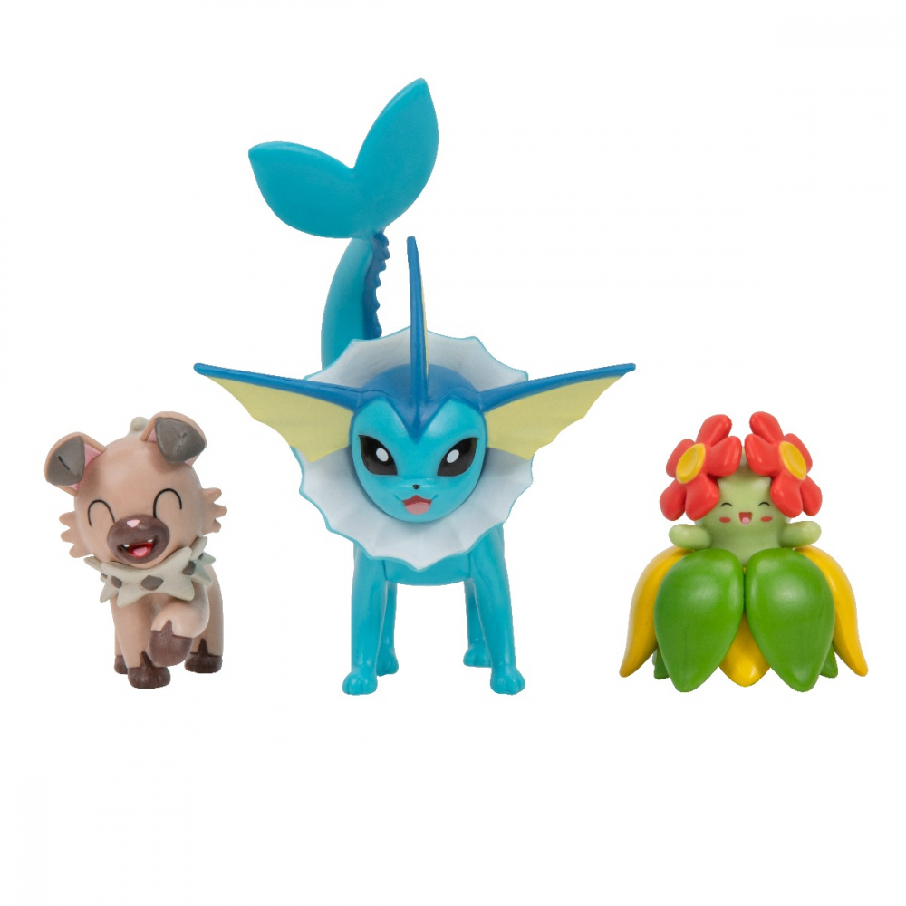 Pokemon - Set 3 figurine de actiune, (Rockruff & Bellossom & Vaporeon) S16 varsta 3-5 ani ,5-7 ani ,7-9 ani ,9-12 ani ,12-14 ani ,14-18 ani ,18+, Baieti [2]