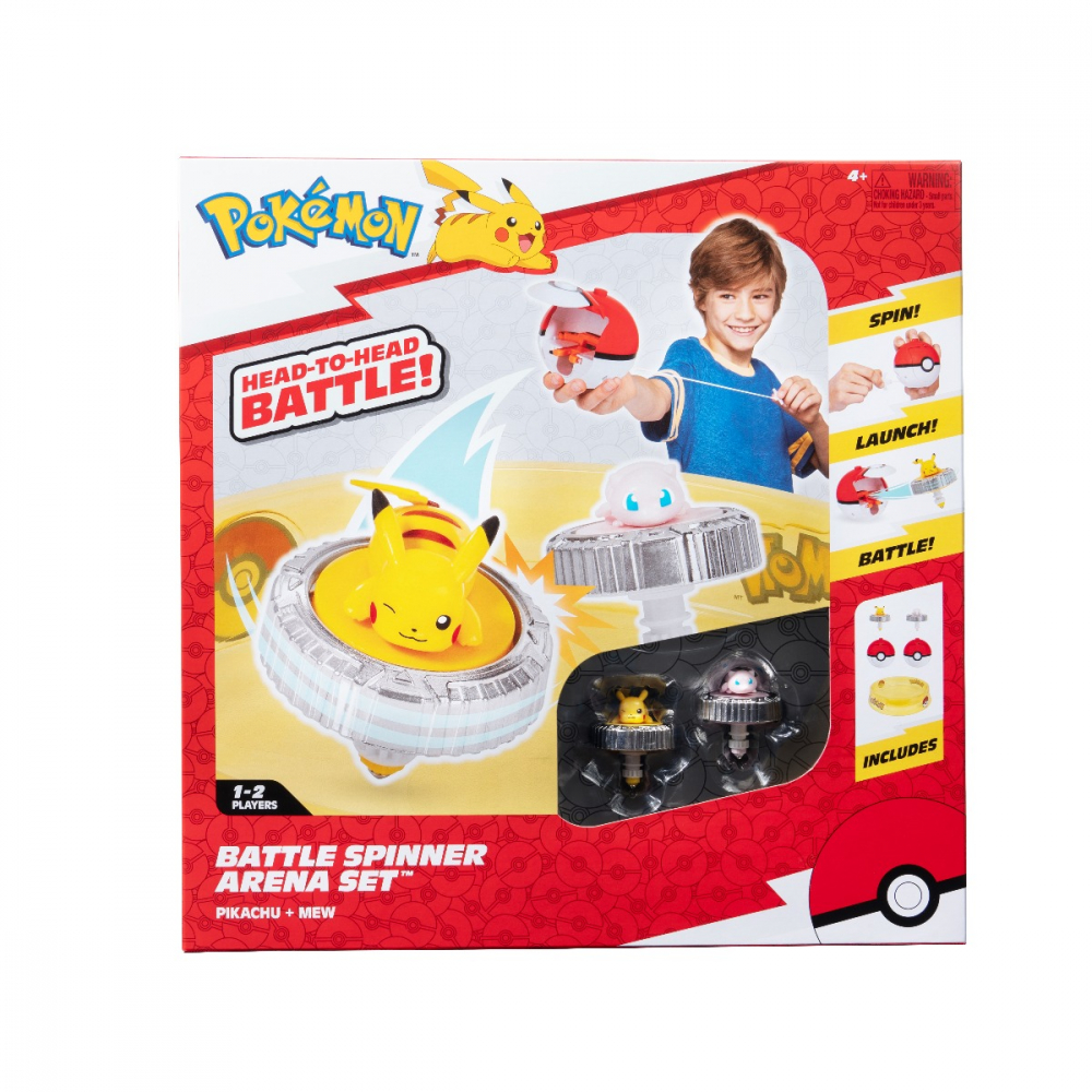 Pokemon - Set de joaca Battle Spinner cu doua figurine (Pikachu #1, Mew, PokÃ© Ball, & PokÃ© Ball) varsta 3-5 ani ,5-7 ani ,7-9 ani ,9-12 ani ,12-14 ani ,14-18 ani ,18+, Baieti [2]